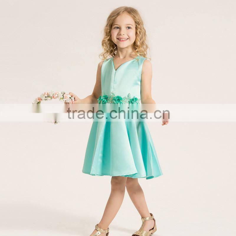 latest Anti-Wrinkle baby girl wedding dress school party