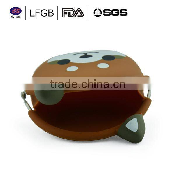 2014 new design and fashionable cat shape silicone change wallet