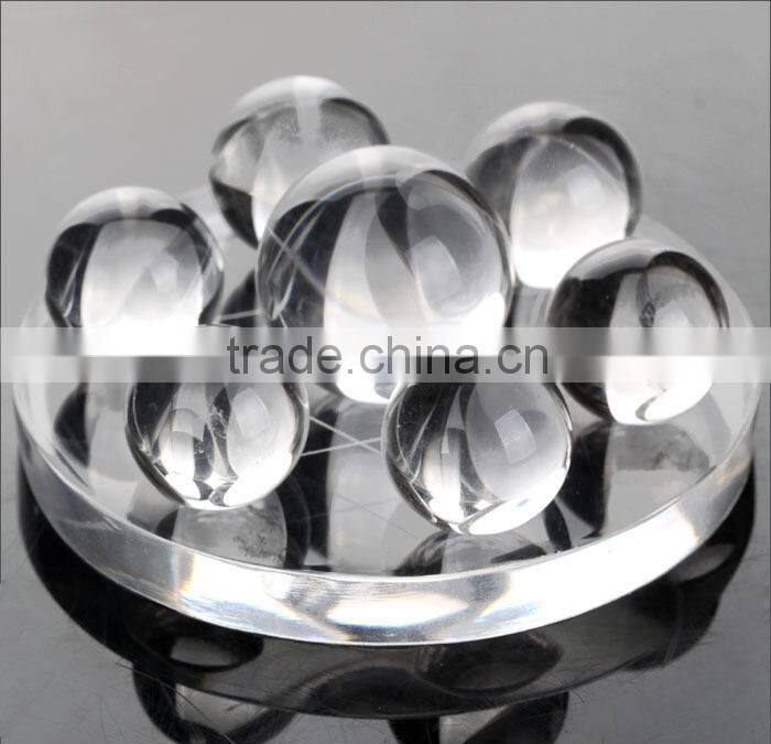 7 Clear Crystal Balls on Star of David Crystal Base, fengshui ball