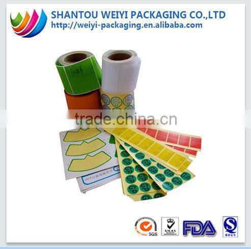 Custom sticker label, printing self adhesive label sticker