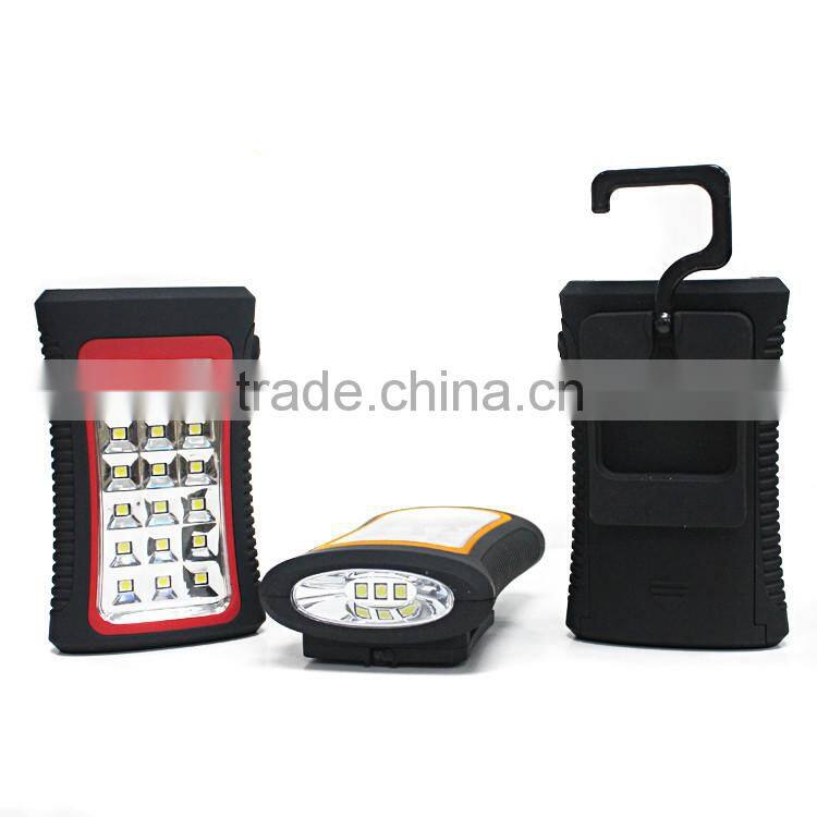 Asia Leader Products LED Magnetic Work Light COB Stand Hook Inspection Flashlight Hanging Light