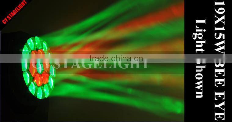 19*15W Bee Eye LED Moving Head Light with Zoom, B-eye moving head,19X15W B - EYE