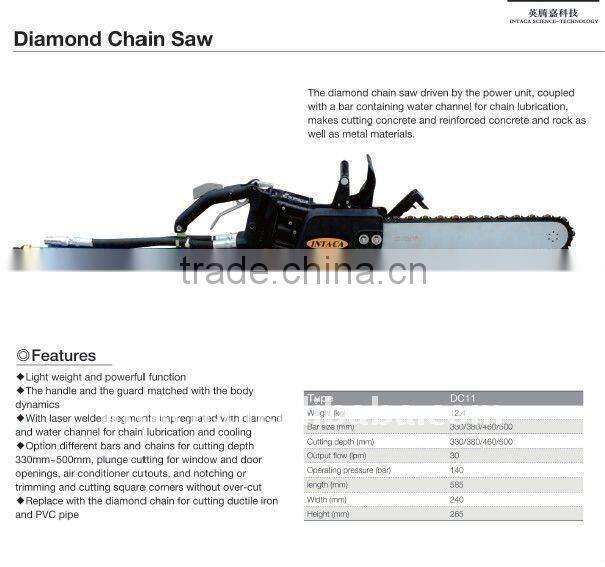 Hydraulic Diamond chain saw rescue fire fighting