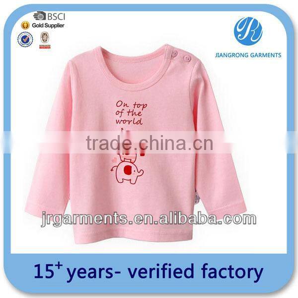 OEM service Silk/Cotton Embroidery Long Sleeve T shirts for Children
