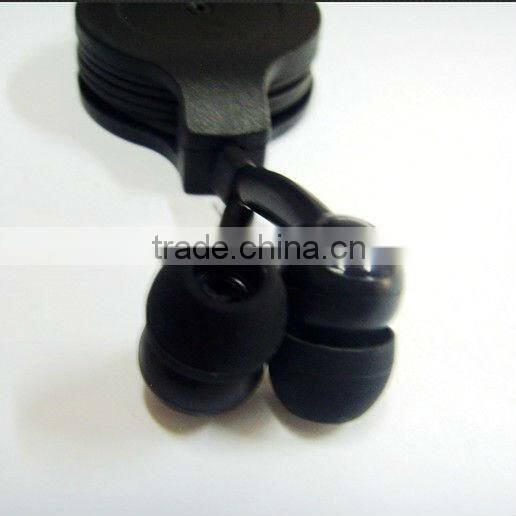 hot selling high quality stereo MP3/4 player retractable earphone