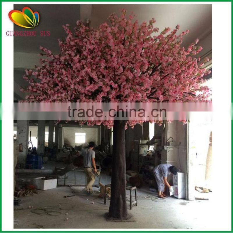 2016 hot sale artificial cherry blossom tree fiberglass artificial cherry tree garden decor artificial cherry blossom tree