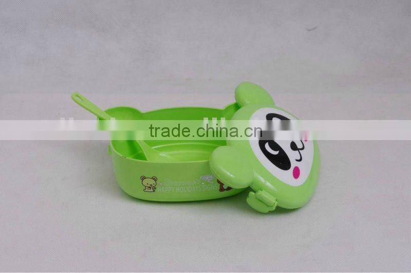plastic cartoons lunch box (doule layer) new item (bear shaped)