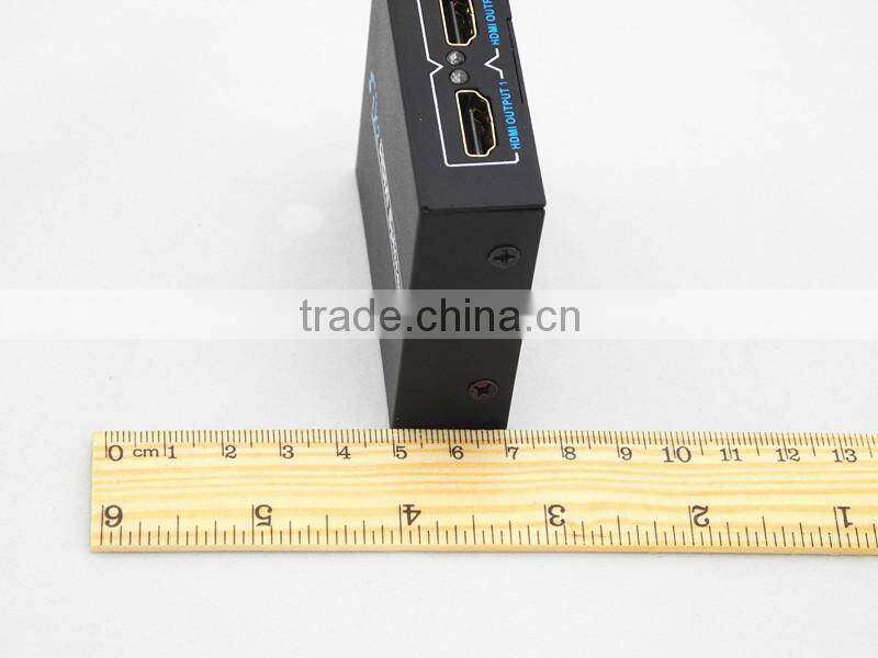 HDMI Splitter 3D 1 Input 2 Output Amplifier Switch Box Hub 1x2 HDTV 1080p 3D
