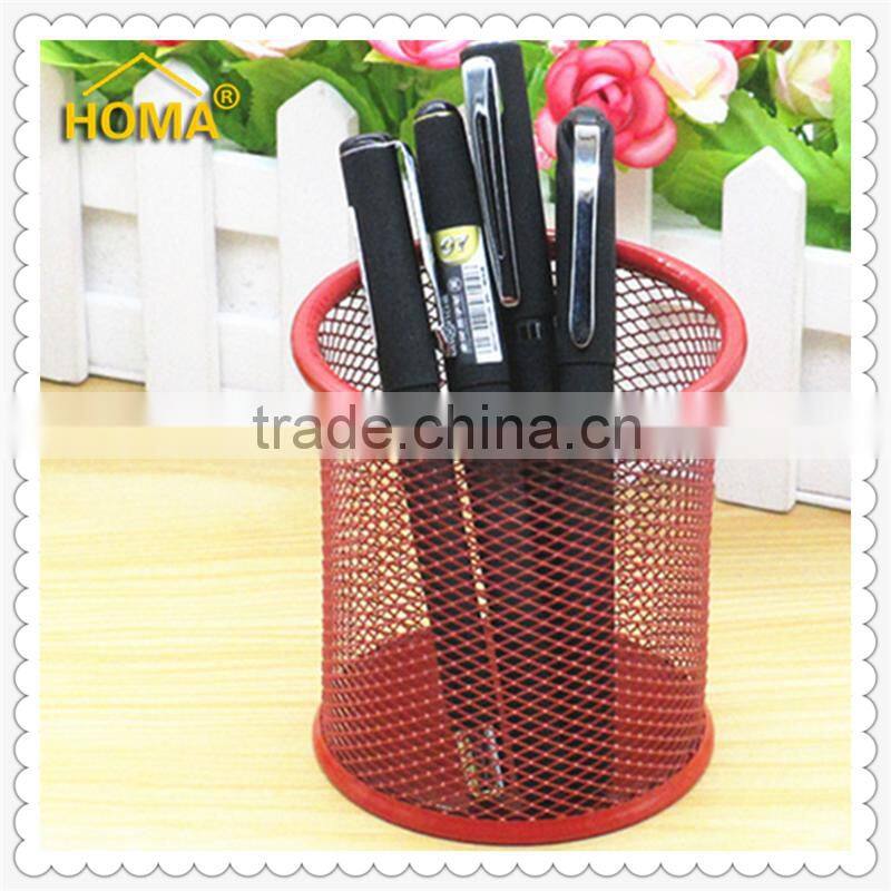 Cylinder shape mesh metal pen holder
