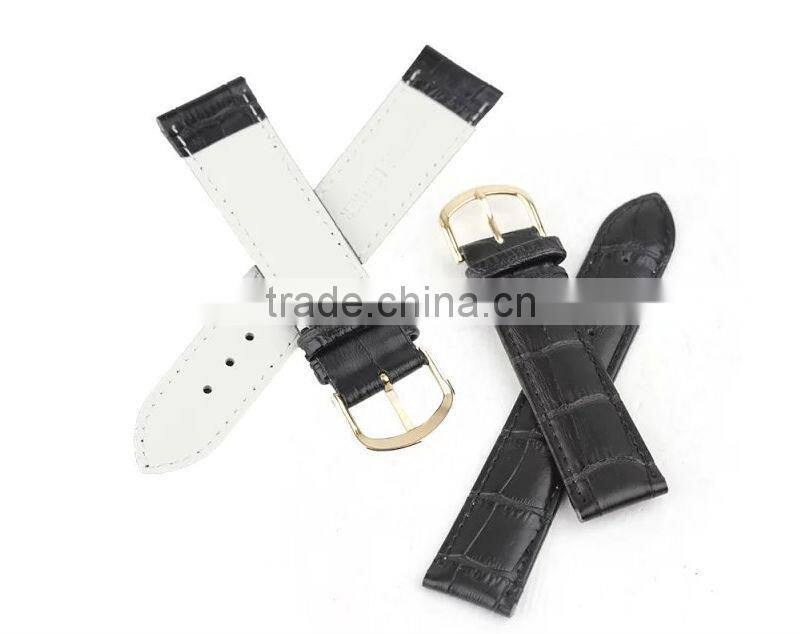 Crocodile Pattern Genuine Cow Leather Strap For Watch Band