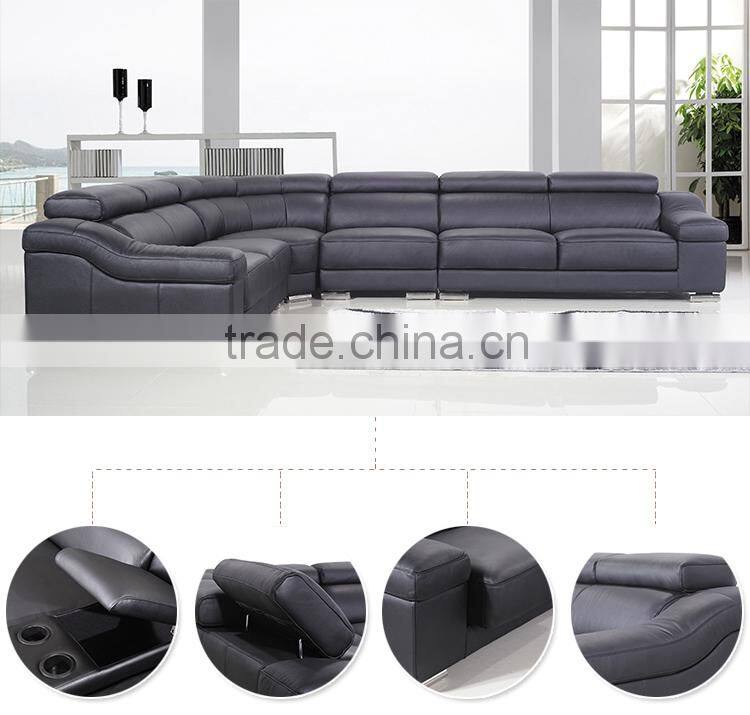 Multi purpose 7 seater wooden sectional sofa simple design