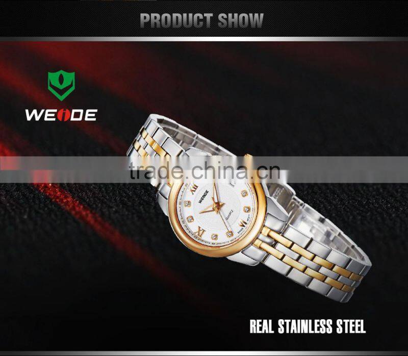 2014 trendy New WEIDE Waterproof Fashion quartz woman classic watch ladies gold bangle watches latest design brand