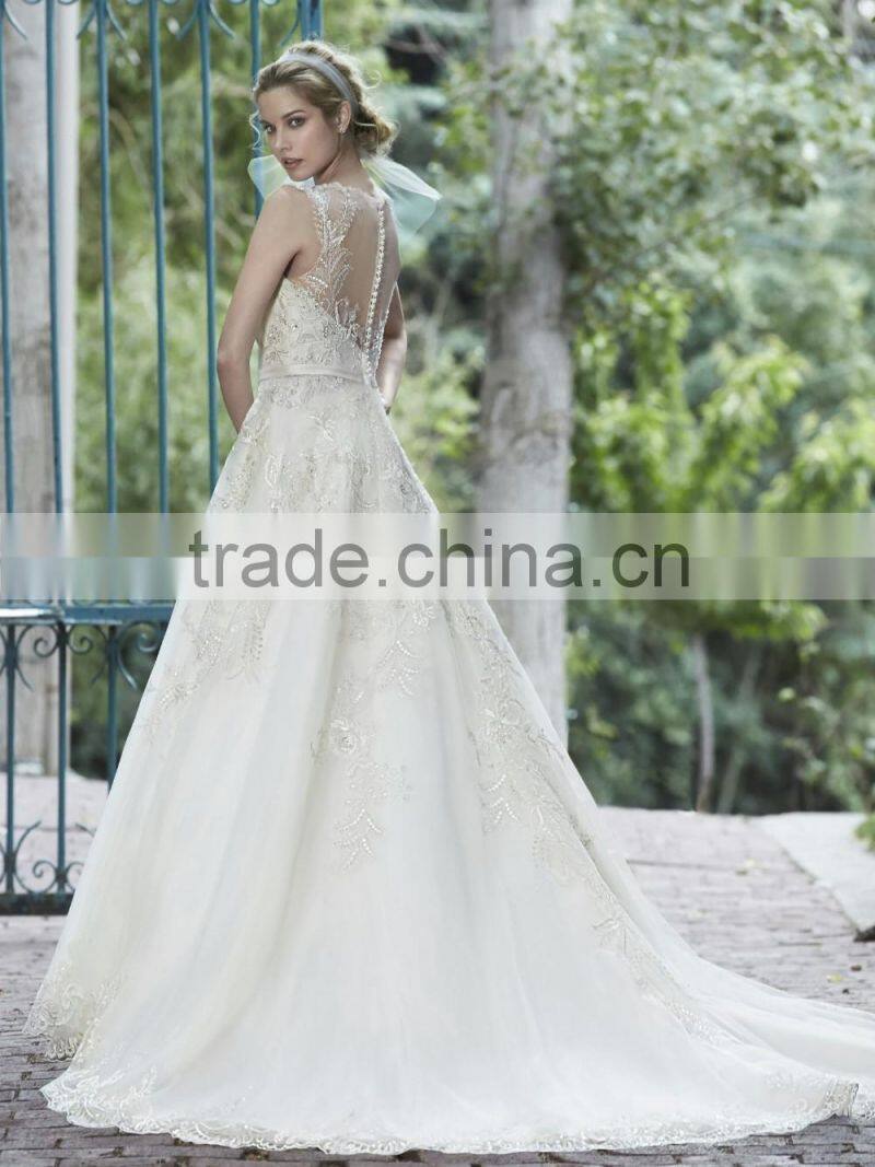(MY2601) MARRY YOU Alibaba Sweetheart Embroidered Beaded Ruffle Skirt Wedding Dress 2016