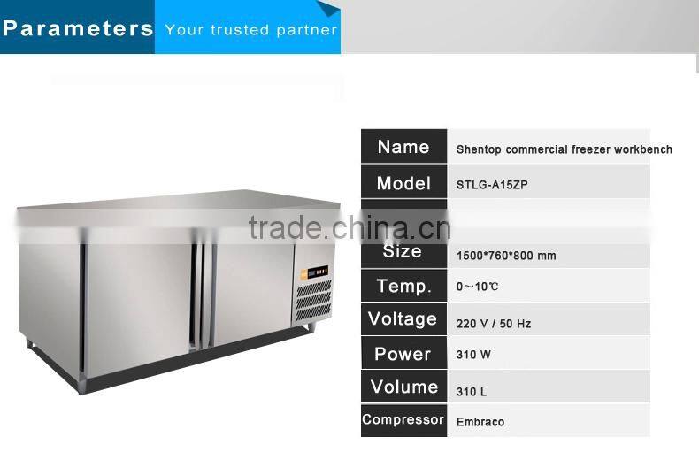 Shentop STLG-A15ZP Microprocessor Control Stainless Steel Worktops Refrigerators and Freezers