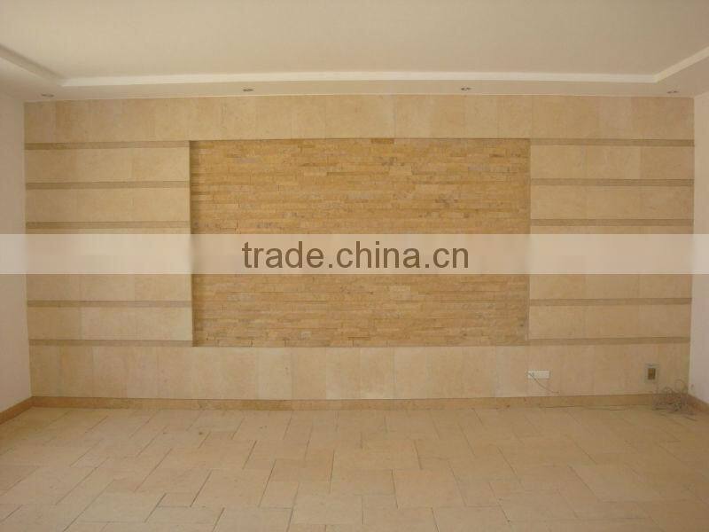 Yellow limestone tiles