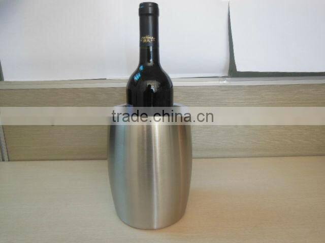 stainless steel double wall ice bucket with matt effect