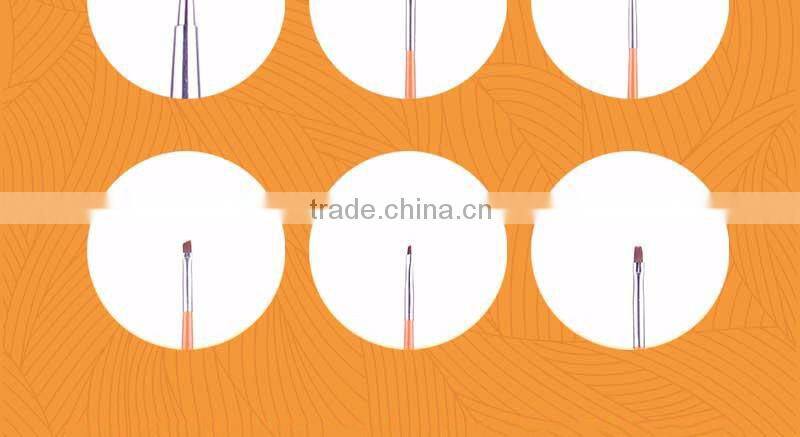 12pcs Orange Fashionable Nail Brush Set Private Label