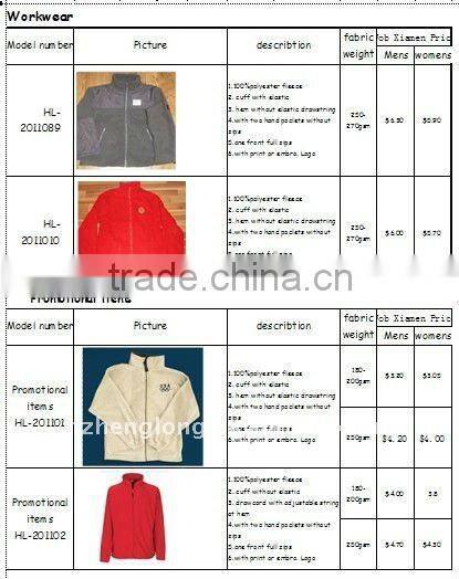 Promotional Fleece jacket pullover(factory supplier)