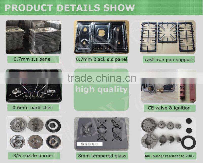 2015 3 burner gas stove glass top for kitchen JY-TG3017