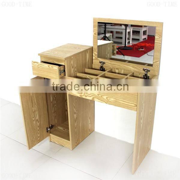 wooden grain melmained MDF board Modern large simple cheap dressing table