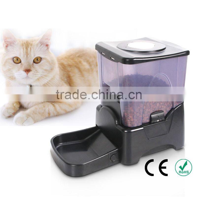 Reliable Dog Automatic Food Dispenser LCD Digital Programmable Timer Pet Feeder With A Large Capacity Hopper PF-10A