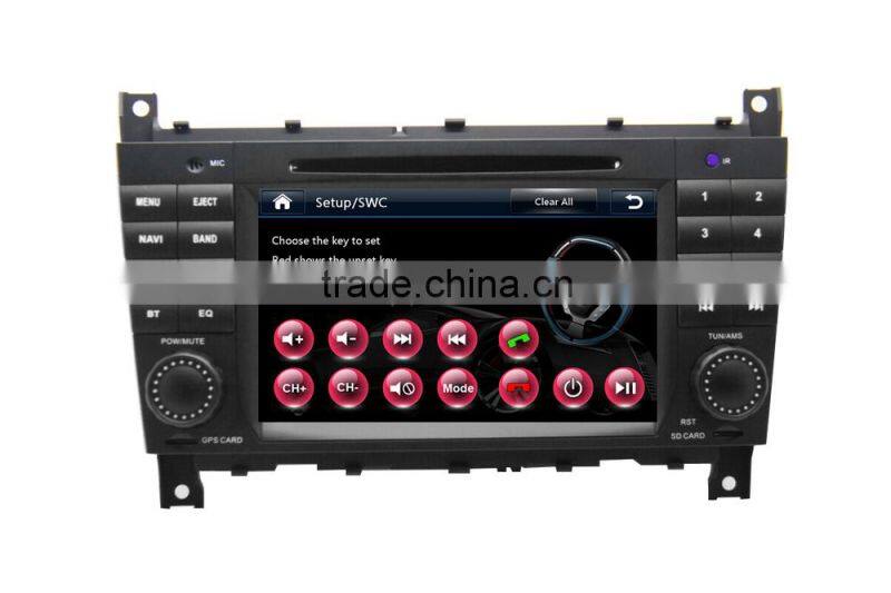 High quality of 7inch Car dvd gps player for Mercedes-Benz W203 2004-2007 with WINCE A8 system 3G WiFi OBDII DVR function