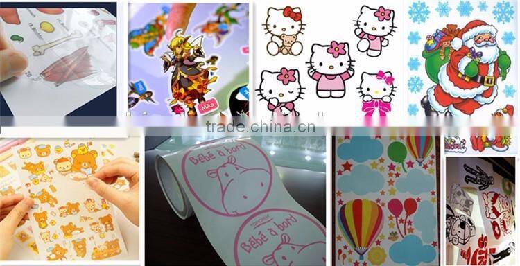 Soft non adhesive static cling vinyl film for printing