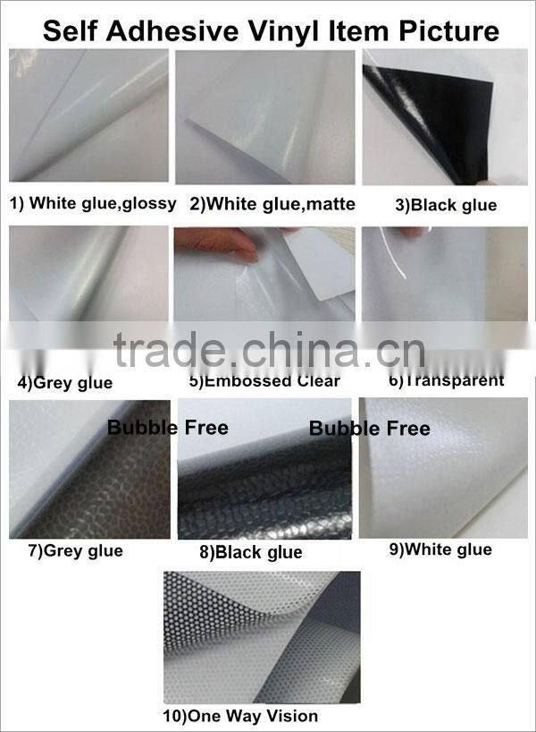black glue pvc perforated adhesive vinyl one way film for glass