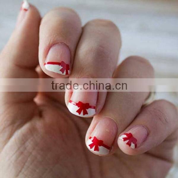 Custom hot sale Valentine'Day nail sticker cute nail art decals wedding bow dot nail wrap