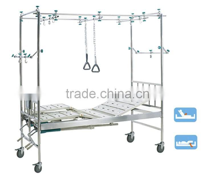 2 Functions Manual Hospital Orthopedic Traction Bed Factory