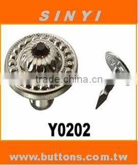 Jean Button with fancy pattern