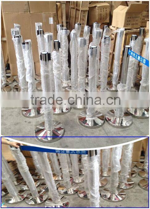 Queue Line Stand Concert Crowd Control Retractable Belt Barrier In Airport/Hotel/Bank