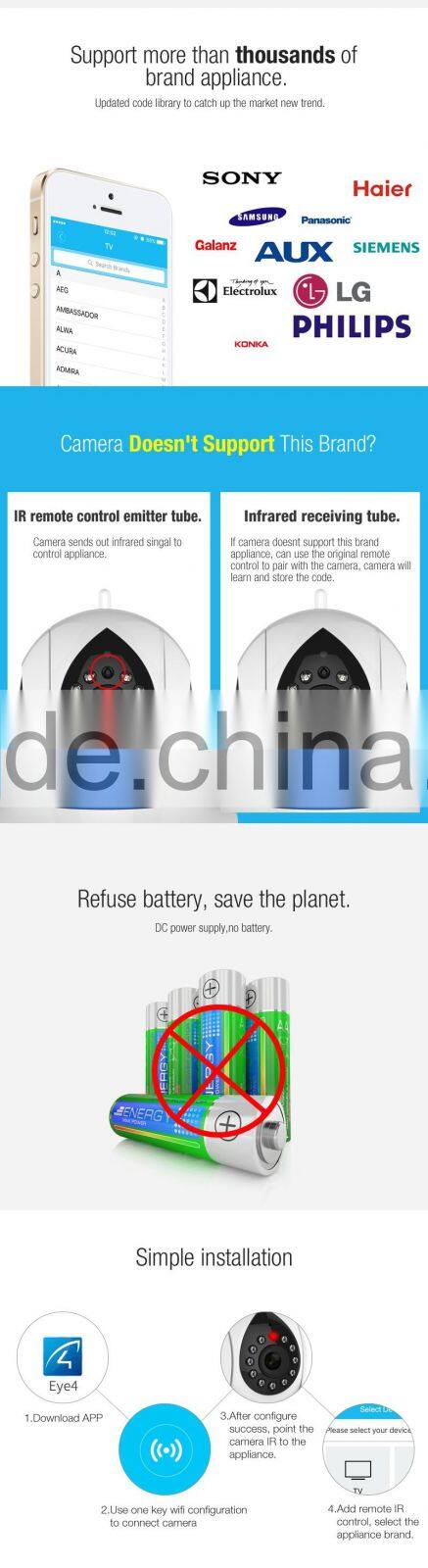 Trade Assurance Supplier HD h.264 pan tilt IR with infrared ip camera dome security cctv oem ip camera