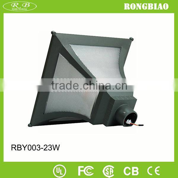 IP65 Aluminum Housing Tempered Glass Lens 5000K 85-277V 23W Garden Iron Lamps