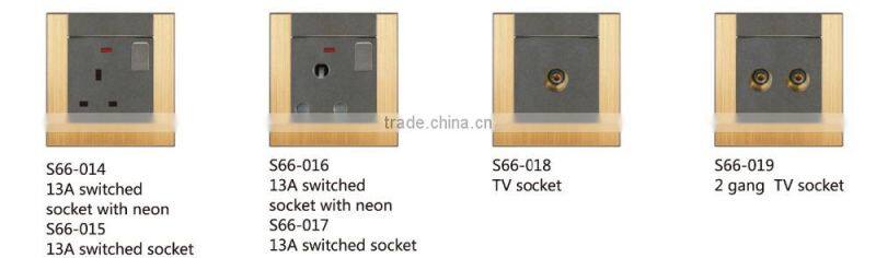 1 socket types of electrical switches with neon
