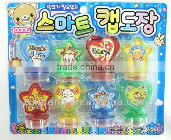 Heart and mark shaped valentine stamp set