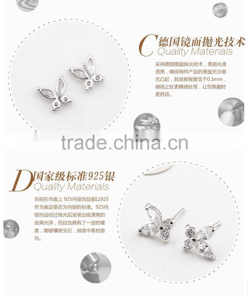 OUXI 2015 Factory direct price unique fashion flower earrings Made With Crystal
