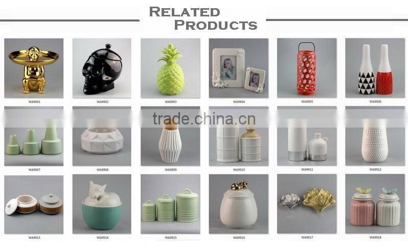 Decorative Gold Ceramic Pineapple canister