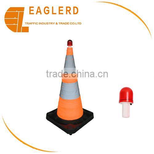 Road safety reflective traffic rubber cone
