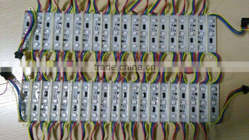 12v 0.72w waterproof ws2801 smart pixel rgb led module 3leds/pixel