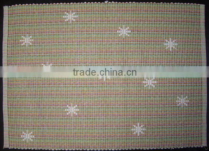 cotton/polyester christmas design cotton fabric felt rib placemat & tablerunner