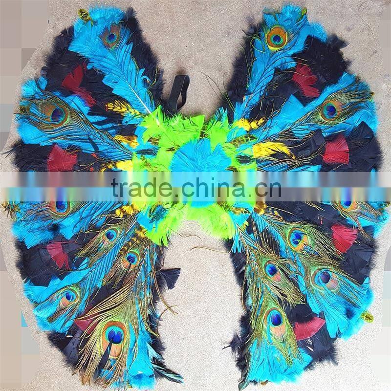 Hot sale fashional rainbow feather wing