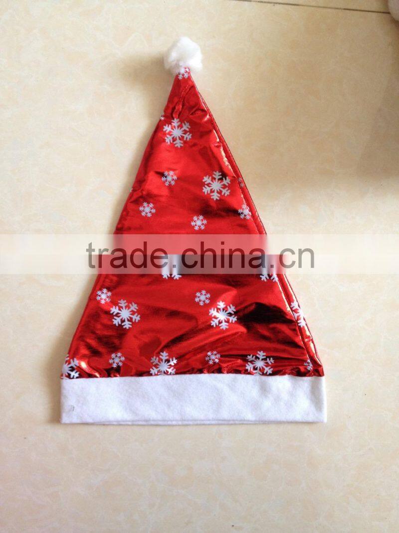 wholesale unique design green and red stripes christmas decorated santa hat