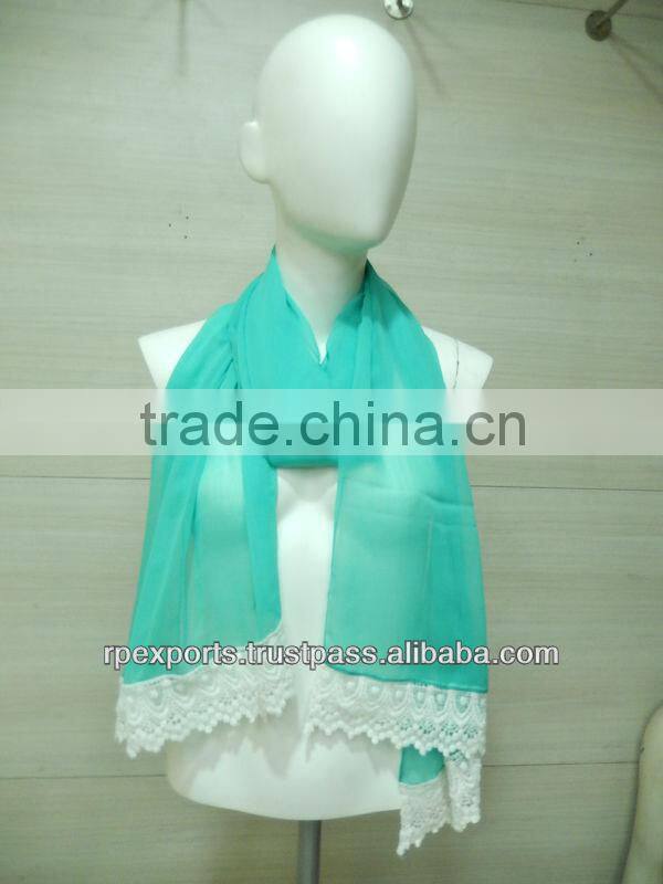 new fancy polyester lace scarf 2014
