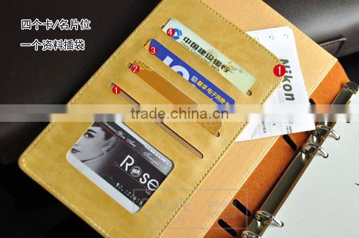 Top sale fashion design with calculator multifunction office&school leather notebook