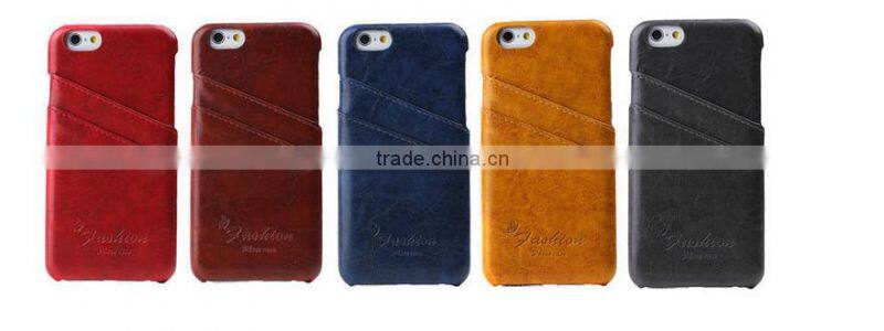 Luxury PU Leather Hard Case for iphone 6s Mobile Phone Cases with Credit Card Slots Holder Protective Back Cover