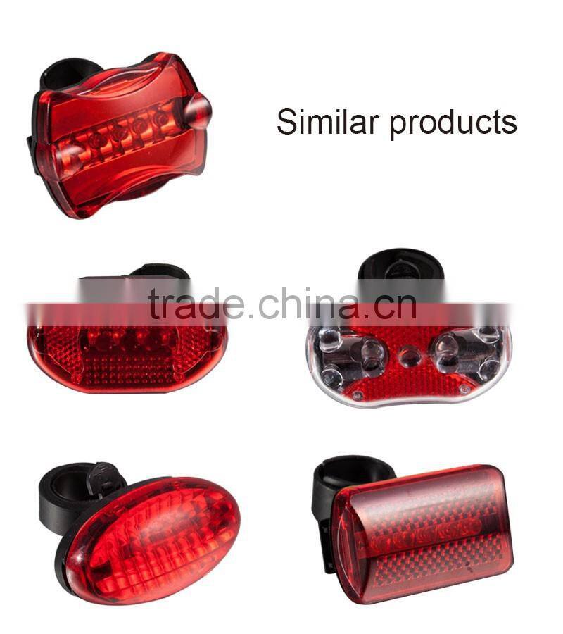 5 LED Plastic led bicycle turn signal light, bike rear light powered by 2*AAA batteries