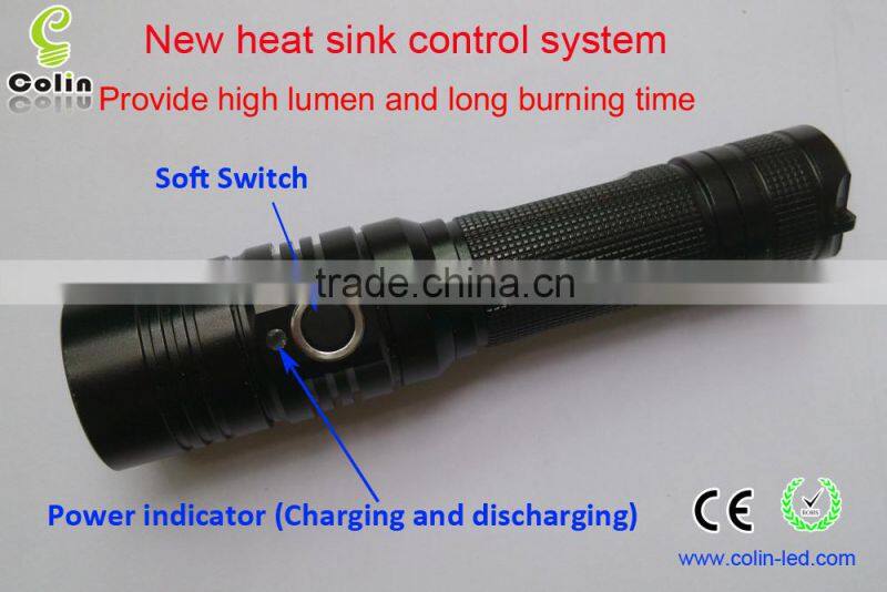 2015 Super Power Rechargeable Led Aluminium Flashlight mini led flash light