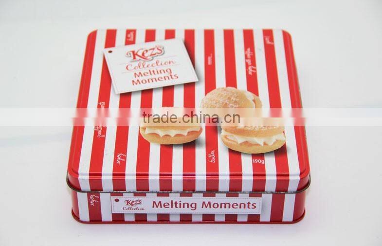 Square Cookie Tin Can Customized Design