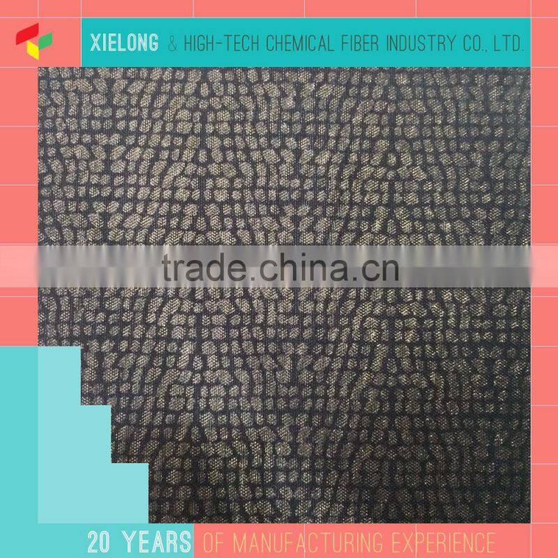 Black waterproof breathable mesh fabric for sports shoes